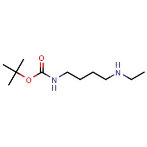 Chemical structure of tert-Butyl 4-(ethylamino)butylcarbamate , CAS 780802-42-8, AChemBlock A-469