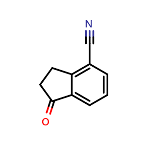 Chemical structure of 2,3-Dihydro-1-oxo-1H-indene-4-carbonitrile , CAS 60899-34-5, AChemBlock A-517