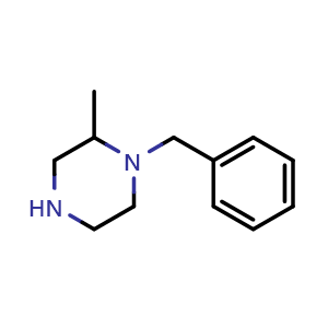 Chemical structure of 1-Benzyl-2-methylpiperazine , CAS 29906-54-5, AChemBlock A-559