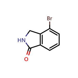 Chemical structure of 4-Bromoisoindolin-1-one , CAS 337536-15-9, AChemBlock A-616