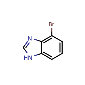 Chemical structure of 4-Bromo-1H-benzoimidazole , CAS 83741-35-9, AChemBlock A-617