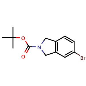 Chemical structure of tert-Butyl 5-bromoisoindoline-2-carboxylate , CAS 201940-08-1, AChemBlock A-619