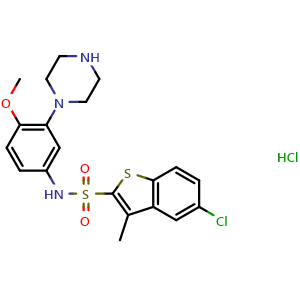Chemical structure of SB 271046 hydrochloride , CAS 209481-20-9, AChemBlock A-633