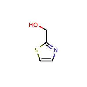 Chemical structure of 1,3-Thiazol-2-ylmethanol , CAS 14542-12-2, AChemBlock A-635
