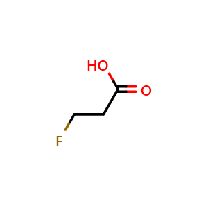 Chemical structure of 3-Fluoropropanoic acid , CAS 461-56-3, AChemBlock A-698