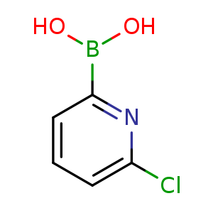 Chemical structure of 6-Chloropyridin-2-ylboronic acid , CAS 652148-90-8, AChemBlock A-717