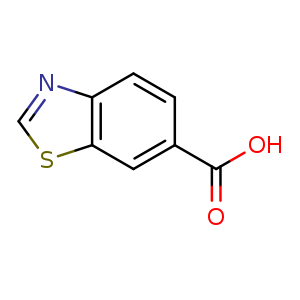 Chemical structure of Benzothiazole-6-carboxylic acid , CAS 3622-35-3, AChemBlock A-867