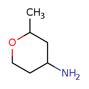 Chemical structure of 2-Methyl-tetrahydro-pyran-4-ylamine , CAS 89584-06-5, AChemBlock A-878
