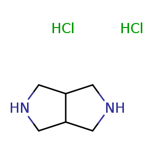 Chemical structure of 3,7-Diazabicyclo[3.3.0]-octane dihydrochlordie , CAS 165894-01-9, AChemBlock A-890