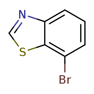 Chemical structure of 7-Bromobenzothiazole , CAS 767-70-4, AChemBlock A-963