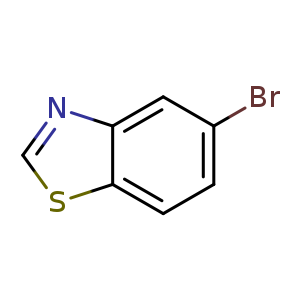 Chemical structure of 5-Bromobenzothiazole , CAS 768-11-6, AChemBlock A-964
