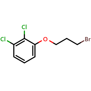 Chemical structure of 3-Bromopropyl 2,3-dichlorophenyl ether , CAS 1009621-74-2, AChemBlock AD239036
