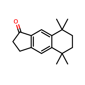 Chemical structure of 5,5,8,8-Tetramethyl-1H,2H,3H,5H,6H,7H,8H-cyclopenta[b]naphthalen-1-one , CAS 102296-82-2, AChemBlock AD239091