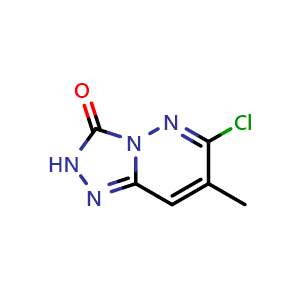 Chemical structure of 6-Chloro-7-methyl-2H,3H-[1,2,4]triazolo[4,3-b]pyridazin-3-one , CAS 1026687-75-1, AChemBlock AD239101