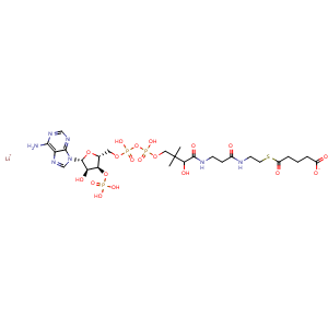 Chemical structure of Glutaryl coenzyme A lithium , CAS 103192-48-9, AChemBlock AD239125