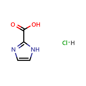 Chemical structure of 1H-Imidazole-2-carboxylic acid hydrochloride , CAS 1039647-38-5, AChemBlock AD239147