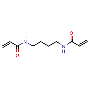 Chemical structure of N-[4-(Prop-2-enamido)butyl]prop-2-enamide , CAS 10405-38-6, AChemBlock AD239149