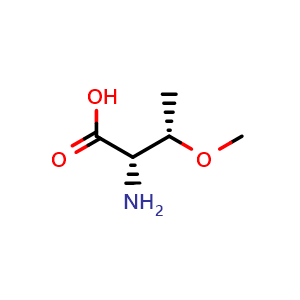 Chemical structure of (2S,3S)-2-Amino-3-methoxybutanoic acid , CAS 104195-80-4, AChemBlock AD239152