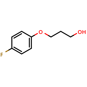 Chemical structure of 3-[(4-Fluorophenyl)oxy]propan-1-ol , CAS 104413-57-2, AChemBlock AD239159