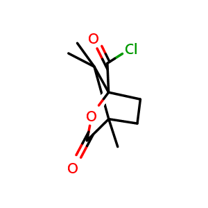 Chemical structure of (+)-Camphanic acid chloride , CAS 104530-16-7, AChemBlock AD239162