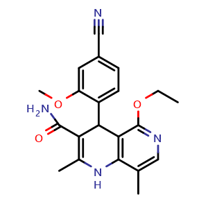 4-(4-Cyano-2-methoxyphenyl)-5-ethoxy-2,8-dimethyl-1,4-dihydro-1,6-naphthyridine-3-carboxamide