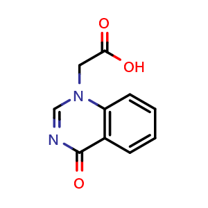 Chemical structure of 2-(4-Oxo-1,4-dihydroquinazolin-1-yl)acetic acid , CAS 105234-30-8, AChemBlock AD239173