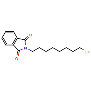 Chemical structure of 2-(8-Hydroxyoctyl)isoindoline-1,3-dione , CAS 105264-63-9, AChemBlock AD239175