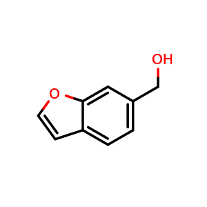 Chemical structure of Benzofuran-6-ylmethanol , CAS 1056942-24-5, AChemBlock AD239189