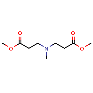 Chemical structure of Methyl 3-[(3-methoxy-3-oxopropyl)(methyl)amino]propanoate , CAS 105-71-5, AChemBlock AD239191