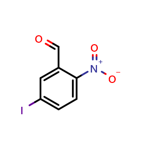 Chemical structure of 5-Iodo-2-nitrobenzene-1-carbaldehyde , CAS 105728-31-2, AChemBlock AD239192
