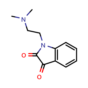 Chemical structure of 1-[2-(Dimethylamino)ethyl]-2,3-dihydro-1h-indole-2,3-dione , CAS 106110-60-5, AChemBlock AD239203