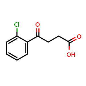 Chemical structure of 4-(2-Chlorophenyl)-4-oxobutanoic acid , CAS 106263-50-7, AChemBlock AD239205