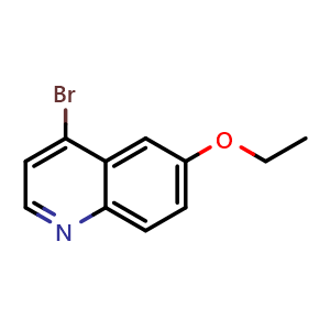 Chemical structure of 4-Bromo-6-ethoxyquinoline , CAS 1070879-28-5, AChemBlock AD239213