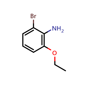 Chemical structure of 2-Bromo-6-ethoxyaniline , CAS 1072945-59-5, AChemBlock AD239224