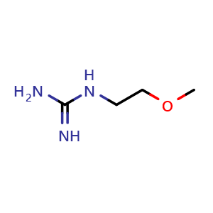 Chemical structure of 1-(2-Methoxyethyl)guanidine , CAS 108712-07-8, AChemBlock AD239263