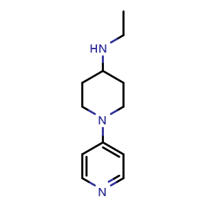 Chemical structure of N-ethyl-1-(pyridin-4-yl)piperidin-4-amine , CAS 1094514-08-5, AChemBlock AD239286