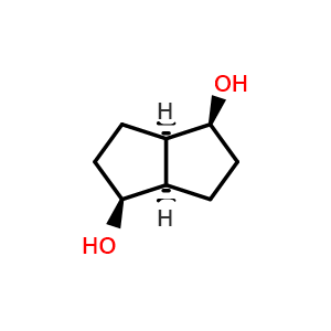 Chemical structure of (1S,3aR,4S,6aR)-1,2,3,3a,4,5,6,6a-octahydropentalene-1,4-diol , CAS 110269-94-8, AChemBlock AD239302