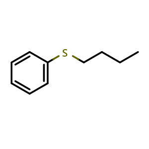 Chemical structure of Butyl(phenyl)sulfane , CAS 1126-80-3, AChemBlock AD239326