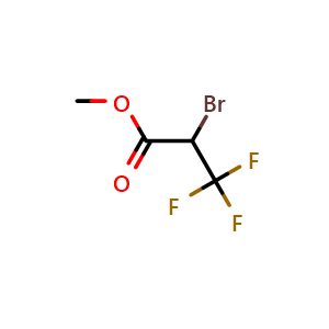 Chemical structure of methyl 2-bromo-3,3,3-trifluoropropanoate , CAS 113816-36-7, AChemBlock AD239347