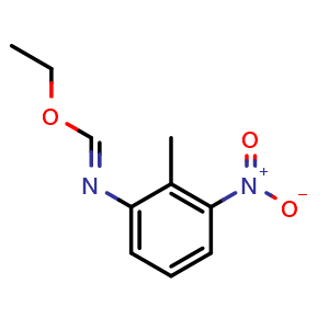 Chemical structure of (E)-Ethyl N-2-methyl-3-nitrophenylformimidate , CAS 115118-93-9, AChemBlock AD239372