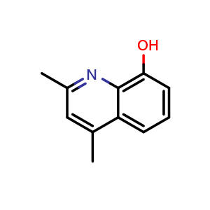 Chemical structure of 2,4-dimethylquinolin-8-ol , CAS 115310-98-0, AChemBlock AD239378