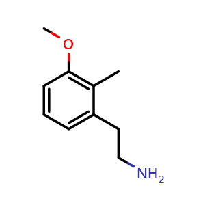 Chemical structure of 2-(3-Methoxy-2-methylphenyl)ethan-1-amine , CAS 1165923-81-8, AChemBlock AD239411
