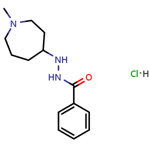 Chemical structure of N'-(1-methylazepan-4-yl)benzohydrazide hydrochloride , CAS 117078-69-0, AChemBlock AD239416