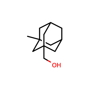 Chemical structure of (3-methyladamantan-1-yl)methanol , CAS 1200-78-8, AChemBlock AD239504