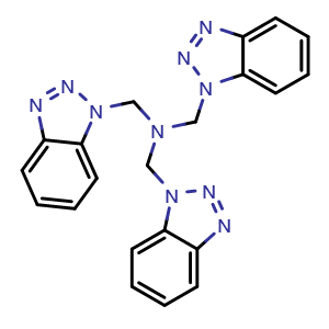 Chemical structure of tris[(1H-1,2,3-benzotriazol-1-yl)methyl]amine , CAS 121238-82-2, AChemBlock AD239543