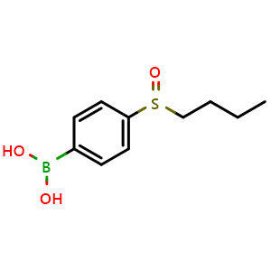 Chemical structure of (4-butylsulfinylphenyl)boronic acid , CAS 1217501-01-3, AChemBlock AD239570