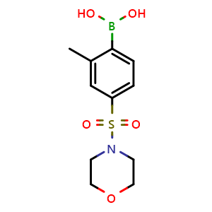 Chemical structure of (2-Methyl-4-morpholinosulfonyl-phenyl)boronic acid , CAS 1217501-53-5, AChemBlock AD239576