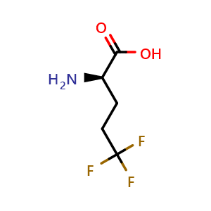 Chemical structure of (2R)-2-amino-5,5,5-trifluoropentanoic acid , CAS 122565-29-1, AChemBlock AD239633