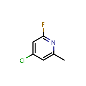 Chemical structure of 4-Chloro-2-fluoro-6-methylpyridine , CAS 1227509-42-3, AChemBlock AD239638