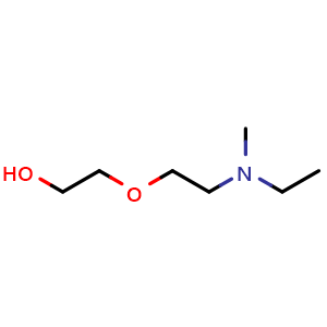 Chemical structure of 2-{2-[ethyl(methyl)amino]ethoxy}ethan-1-ol , CAS 123119-86-8, AChemBlock AD239646